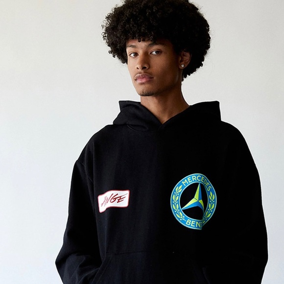 AWGE X Mercedes Benz - ASAP Mob A$AP Rocky Long Sleeve Black Pants Sweats Hoodie - Picture 2 of 8